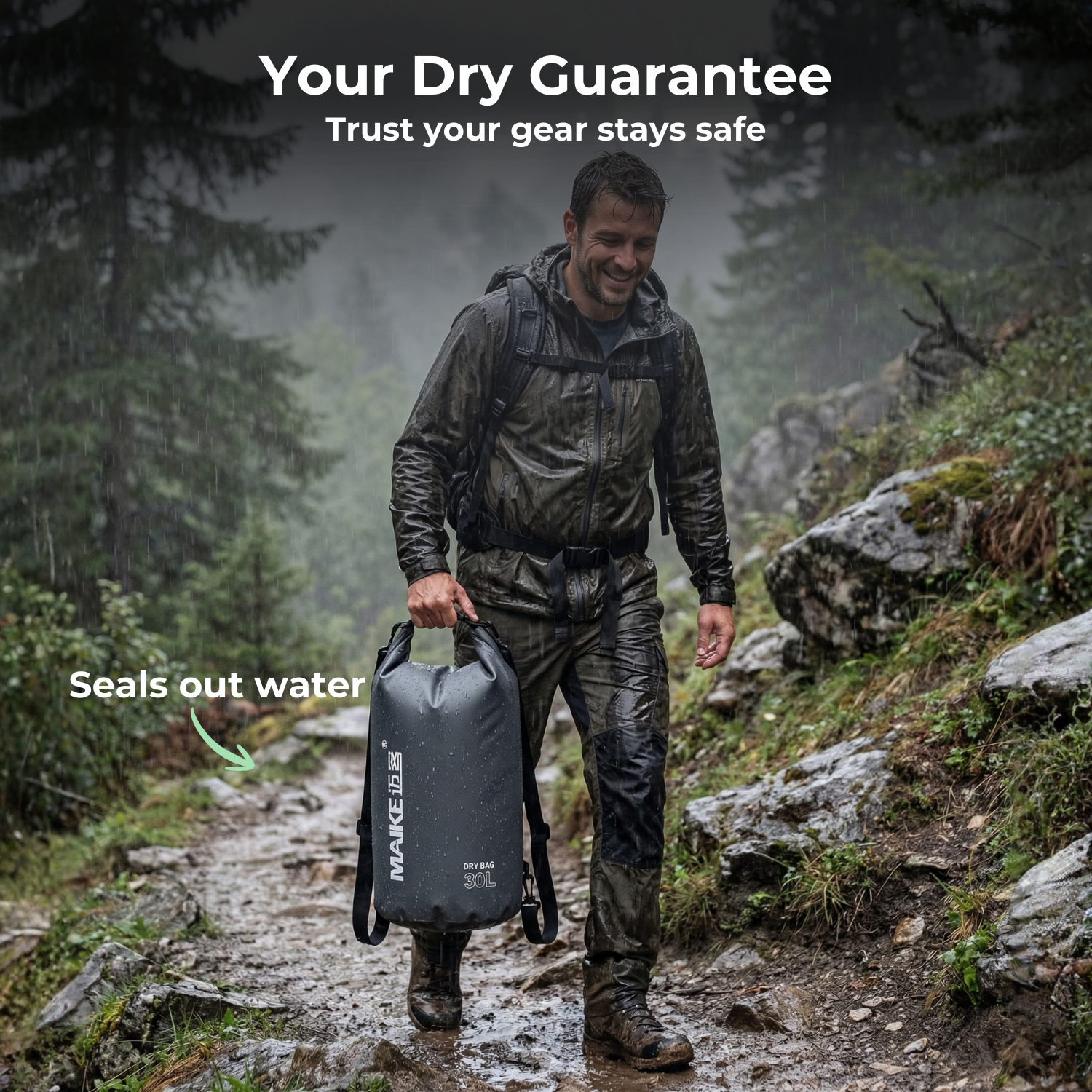 DryGuard™ Waterproof Hiking Backpack