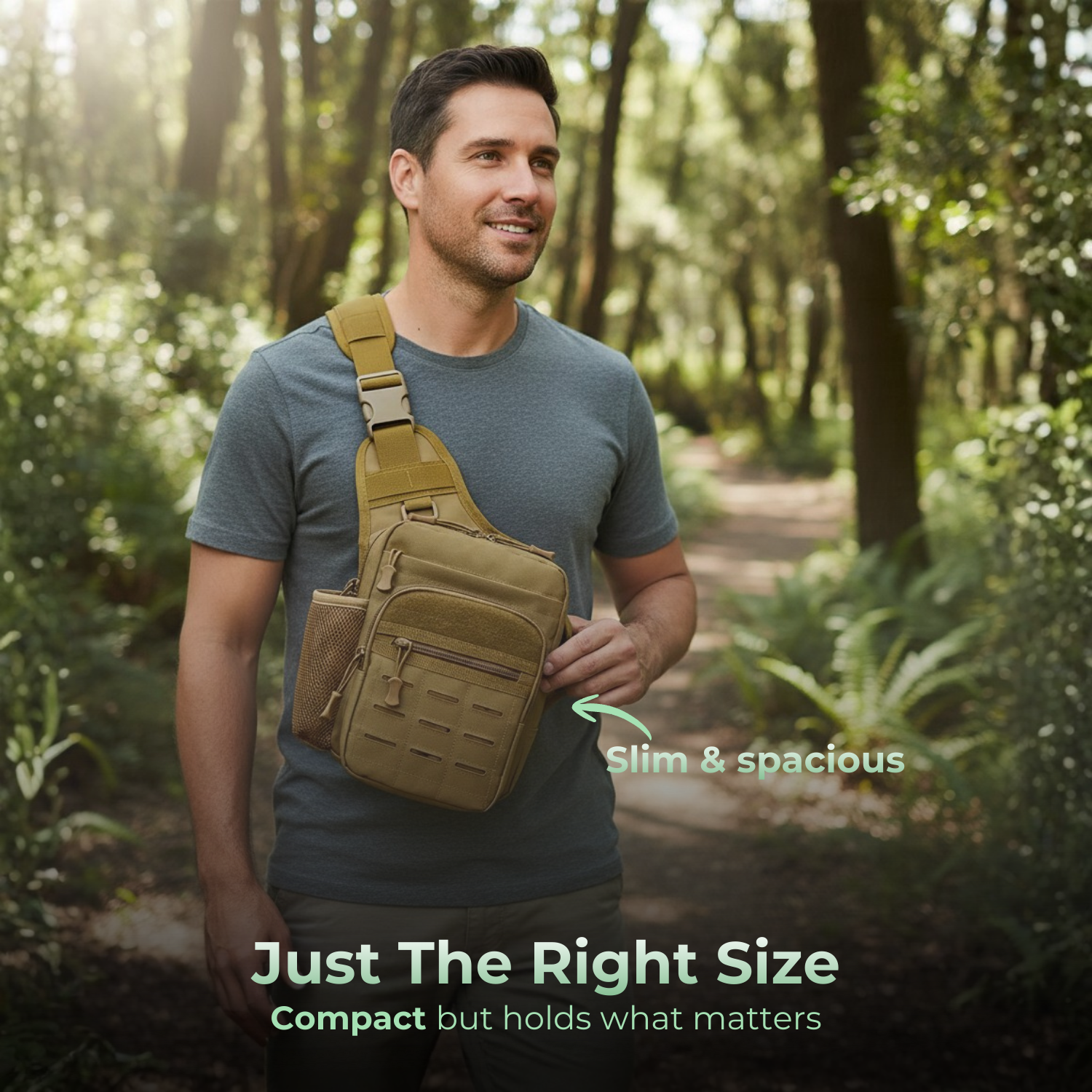UrbanRidge™ Men’s Lightweight Outdoor Crossbody Bag