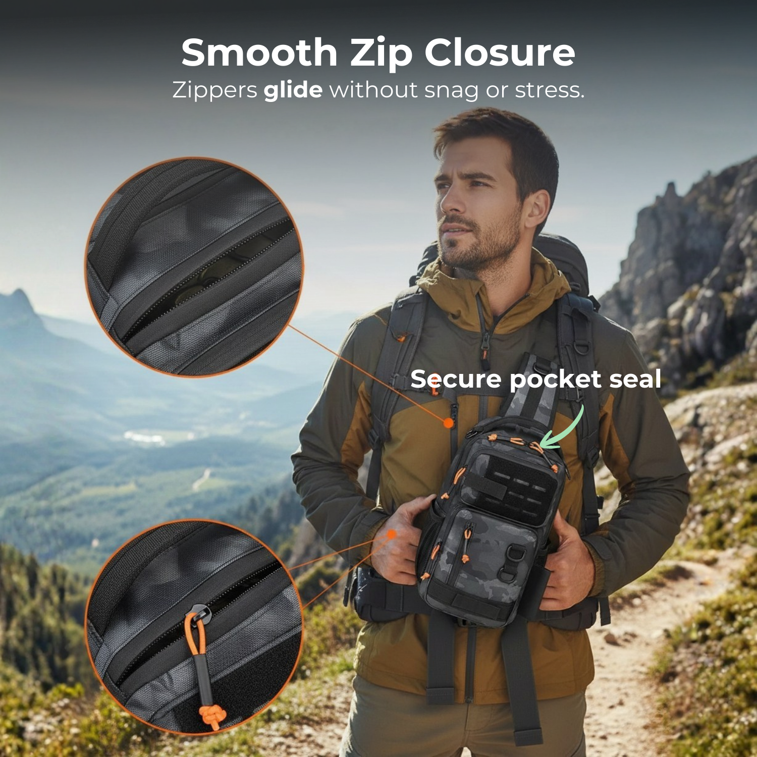 RidgeGuard™ Men’s Tactical Outdoor Chest Pack