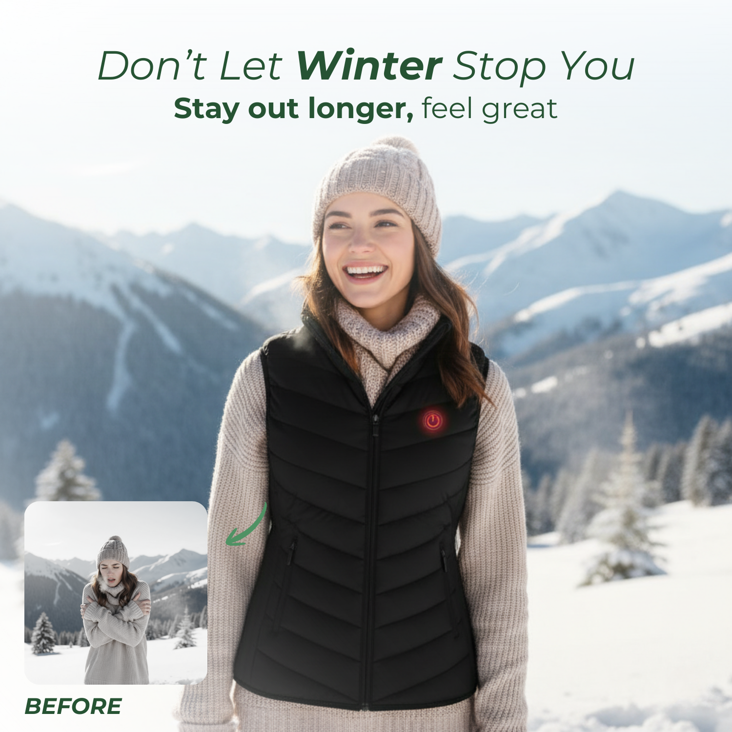 BlazeWarm™ Beheizte Winterweste für Frauen