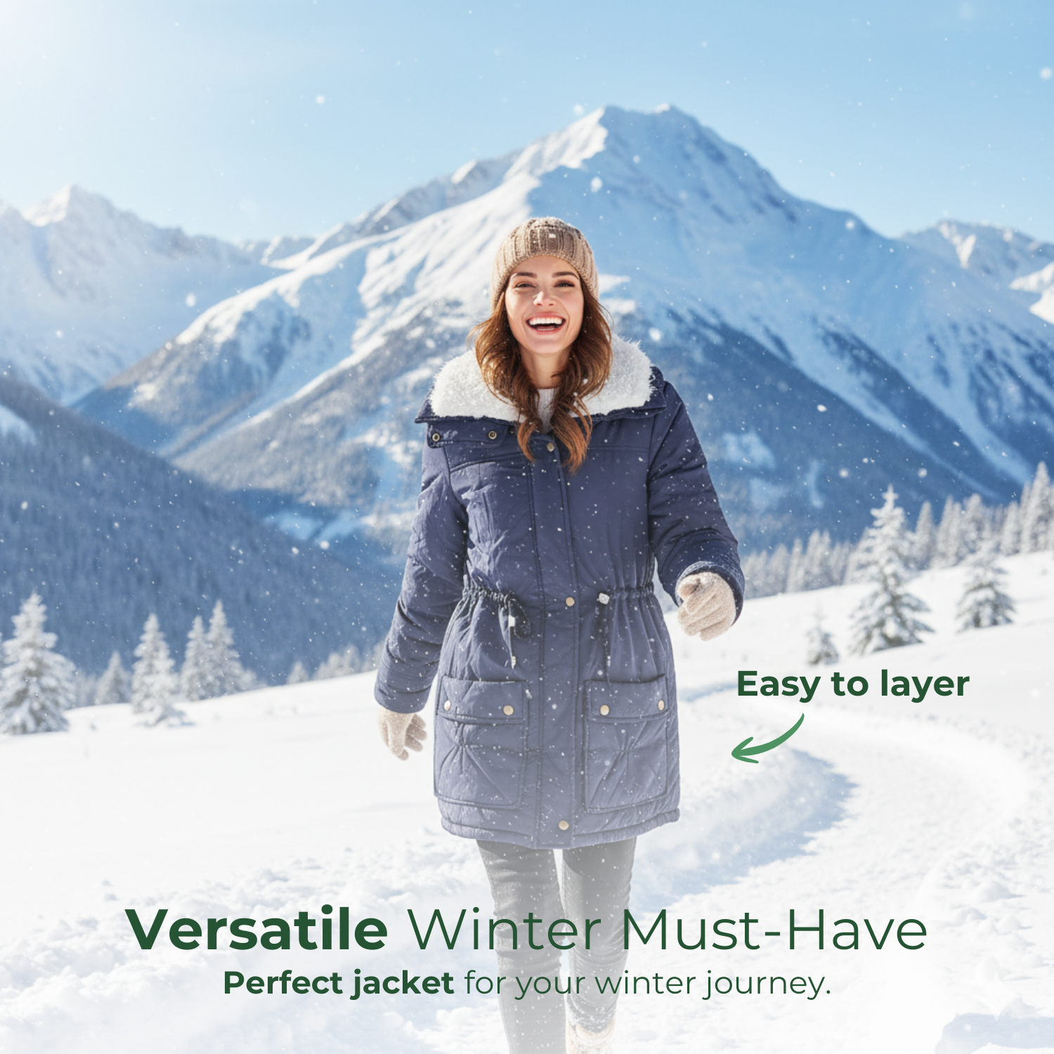 IcePeak™ Women’s Hooded Fleece-Lined Winter Jacket