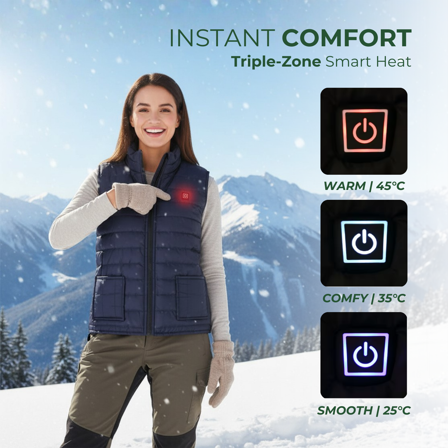 PolarFlex™ Unisex Heated Winter Vest