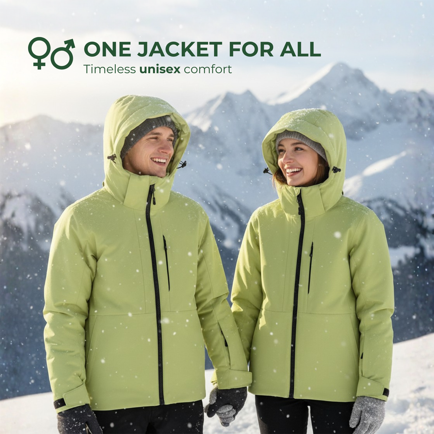 StormHaven™ Unisex Wasserdichte Wander-Winterjacke