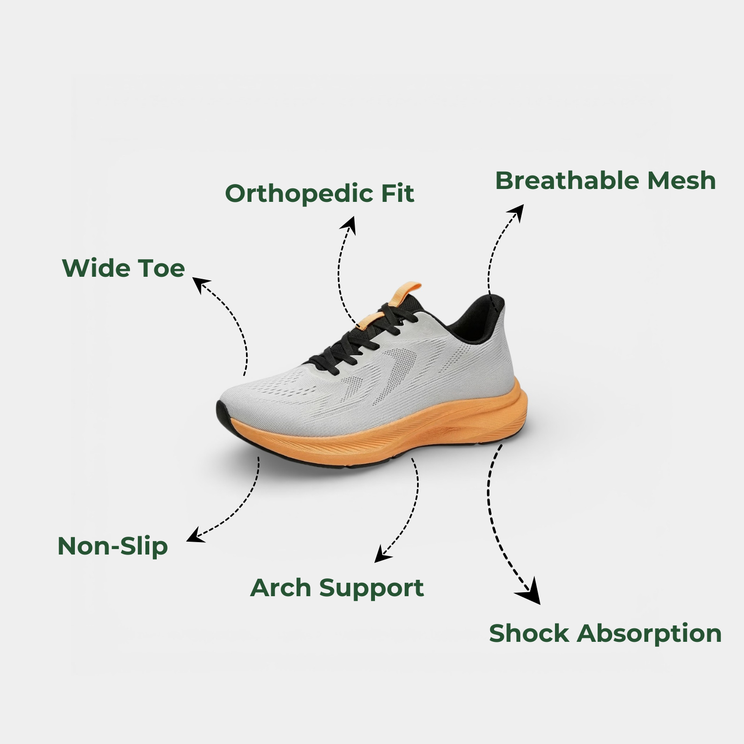 ErgoFit™ Men’s Orthopedic Wide-Toe Comfort Shoes