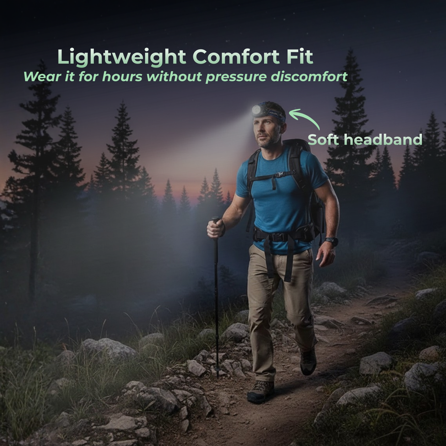 LumiTrail™ Powerful USB Rechargeable LED Headlamp
