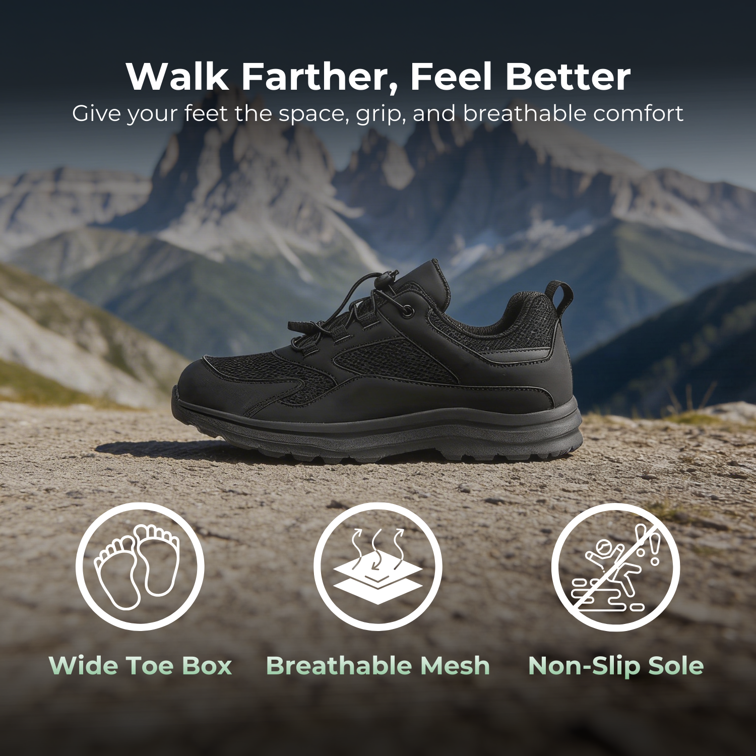 SummitFlow™ Men’s Wide Toe Orthopedic Shoes