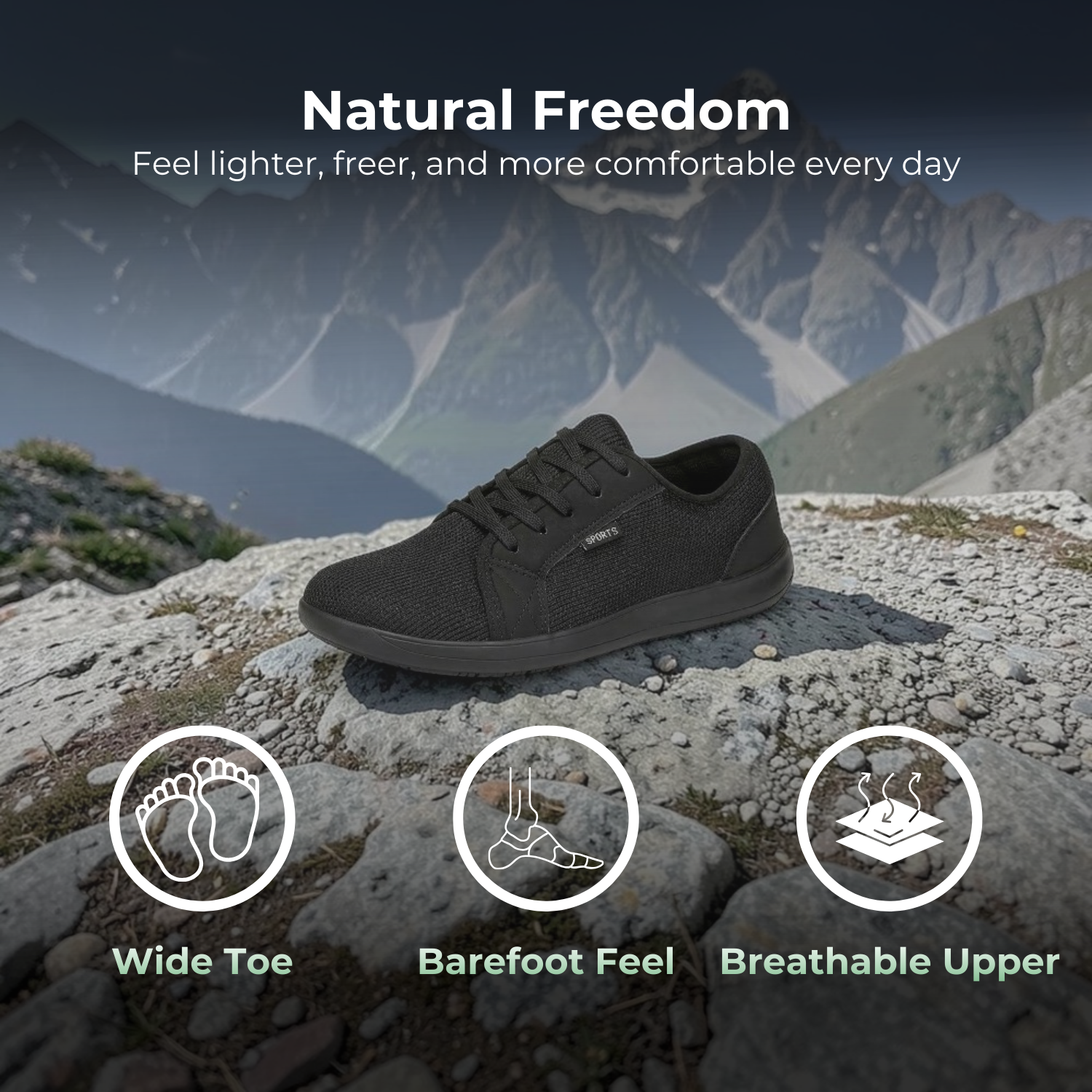 TerraBare™ Men’s Wide-Toe Orthopedic Walking Shoes