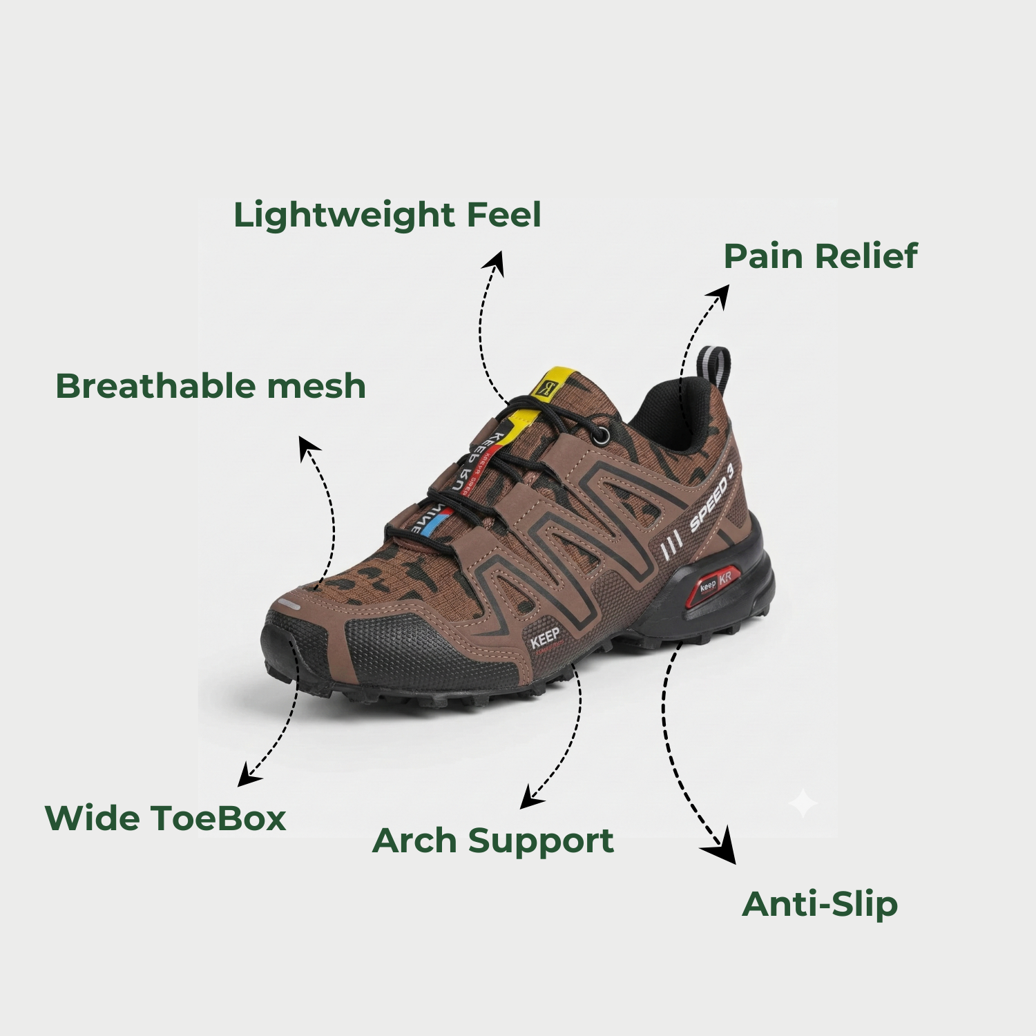 OrthoStride Terrain — Orthopedic Hiking Shoes for Pain-Free Steps & Natural Support (Unisex)