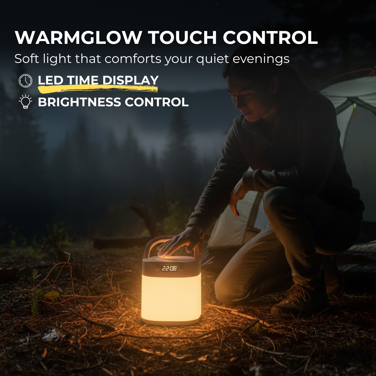 VividGlow™ Portable Rechargeable Bedside Lamp