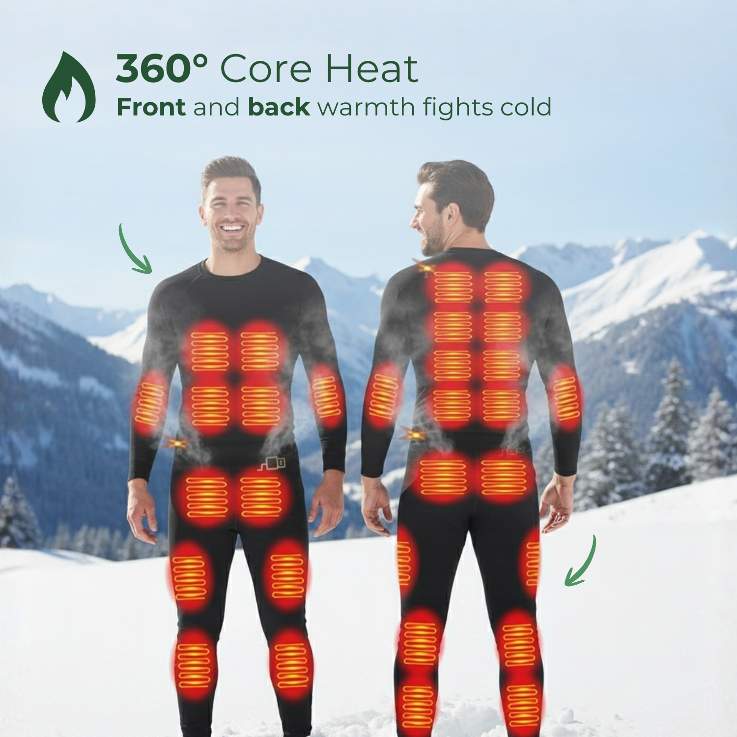 ChillGuard™ Beheiztes Winterunterwäsche-Set für Männer
