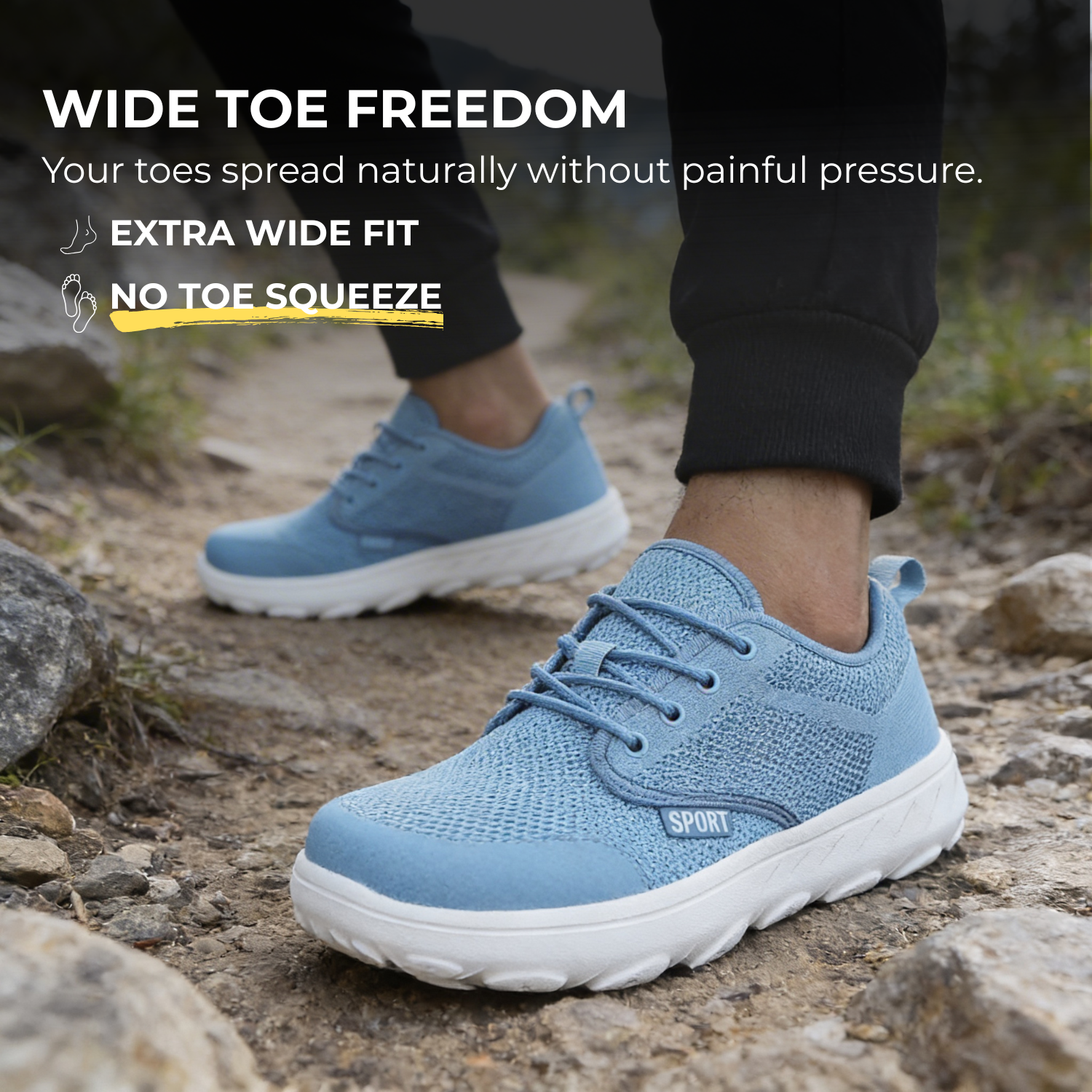 SummitEase™ Men’s Wide-Toe Orthopedic Walking Shoes