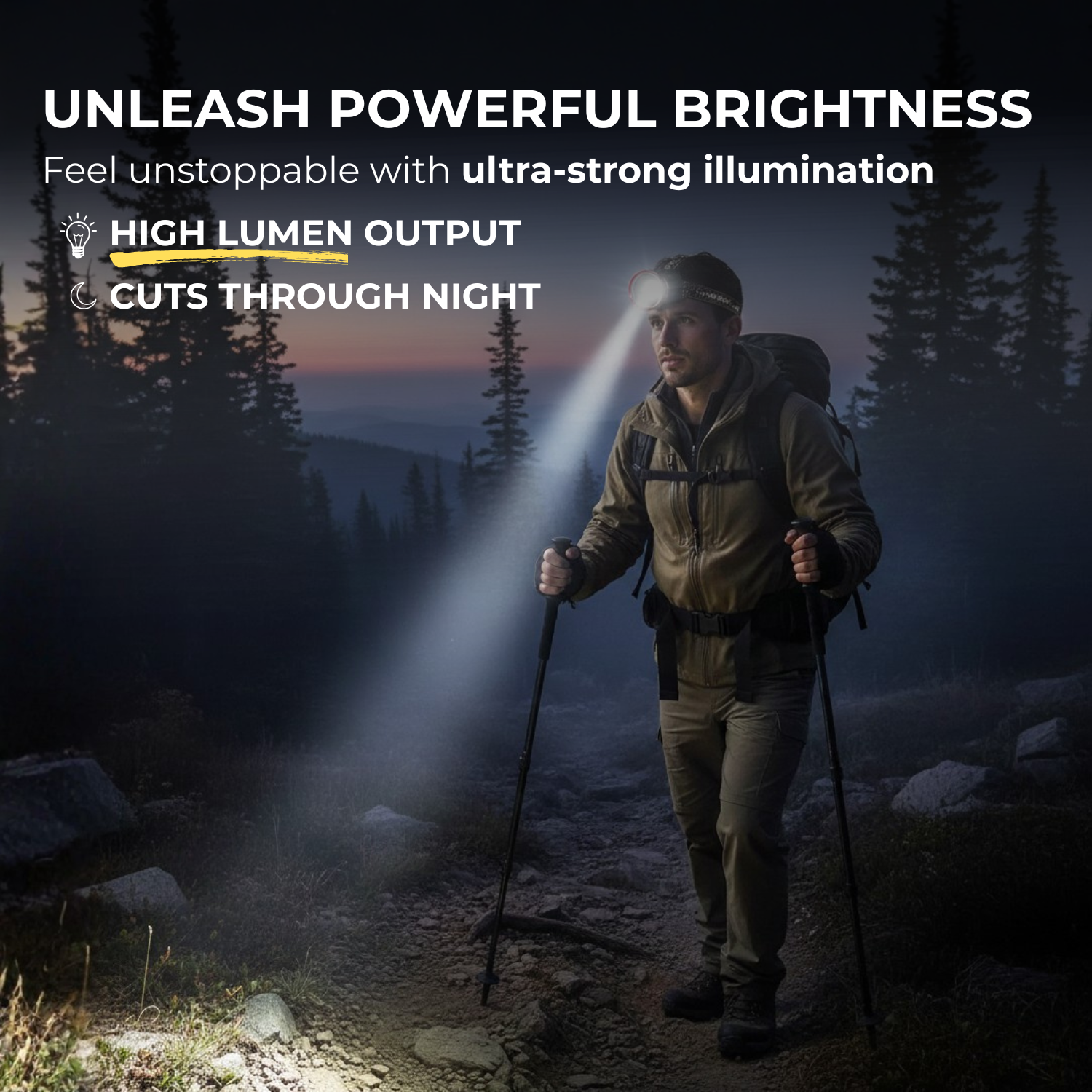 LumiTrek™ 5000LM USB Rechargeable LED Headlight