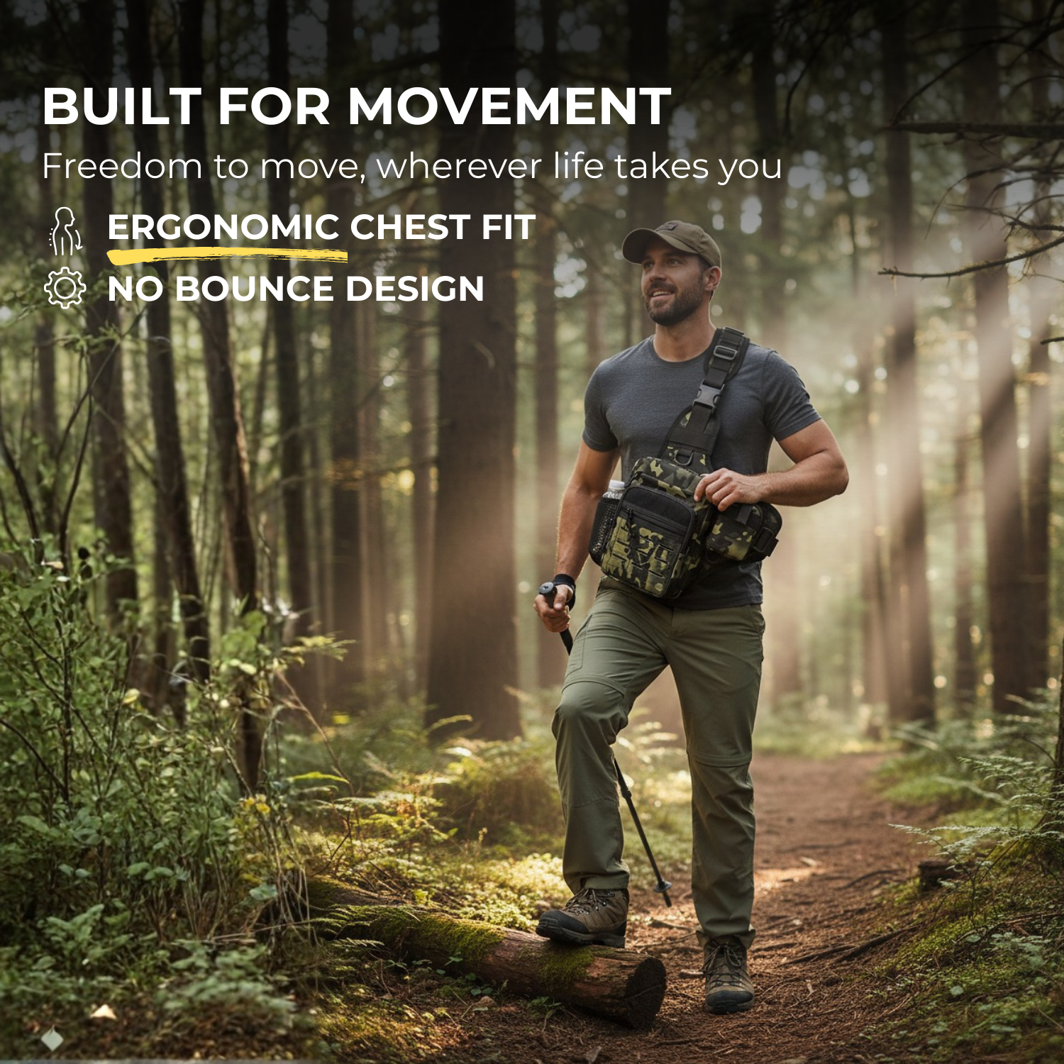 UrbanRidge™ Men’s Lightweight Outdoor Crossbody Bag