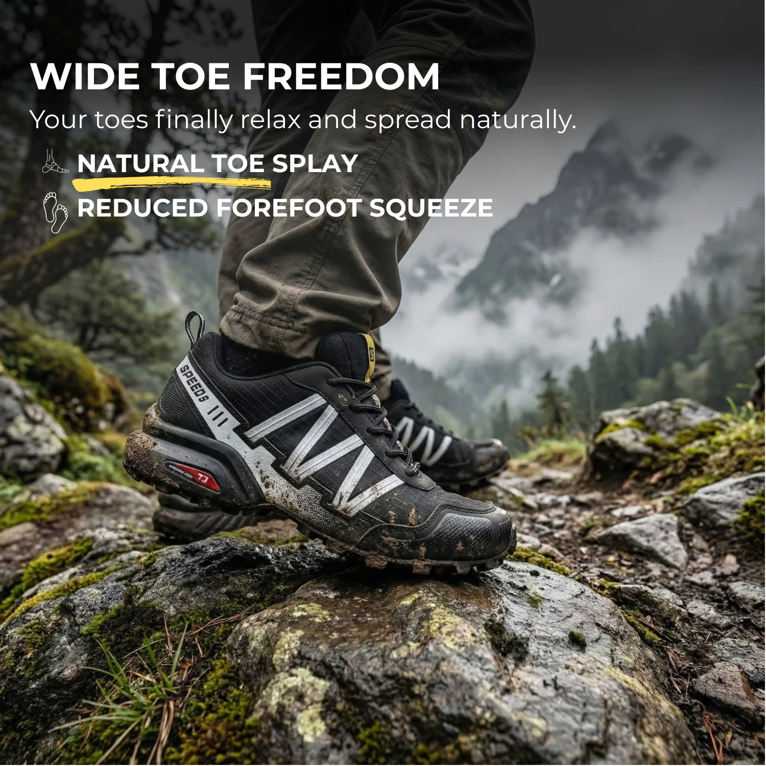 OrthoStride LightTrail — Orthopedic Hiking Shoes for Pain-Free Steps & Natural Support (Unisex)