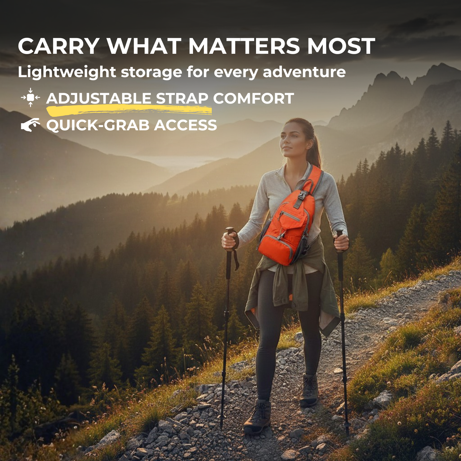 SummitGear™ Lightweight Multi-Function Crossbody Bag