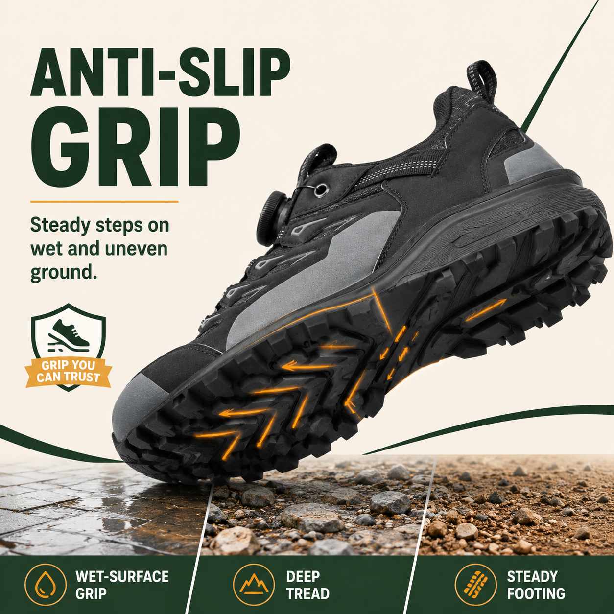 PeakTrail™ Männer stoßdämpfende Outdoor-Wanderschuhe