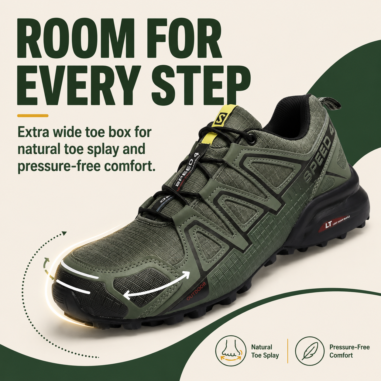 OrthoStride Aero — Orthopedic Hiking Shoes for Pain-Free Steps & Natural Support (Unisex)