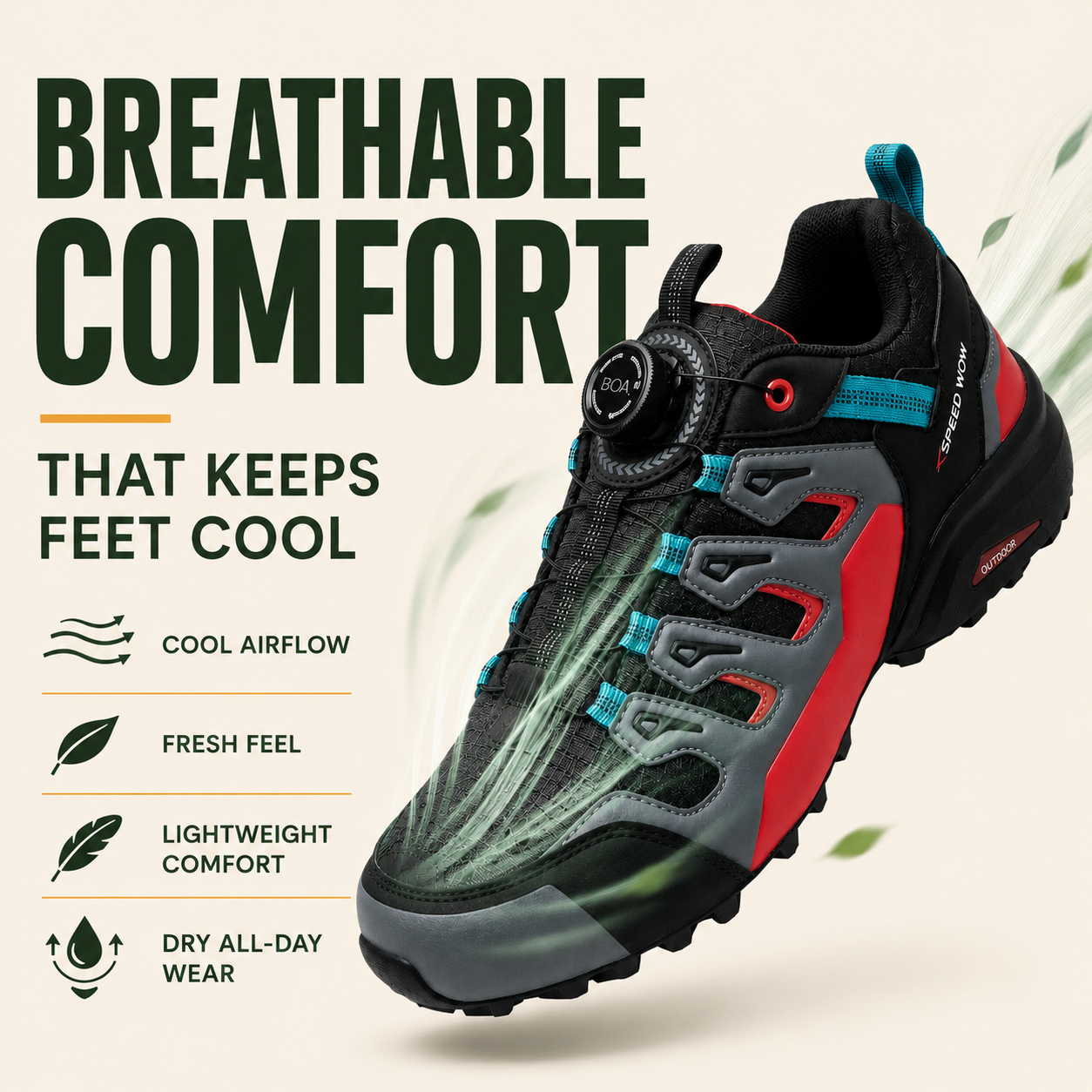 PeakTrail™ Männer stoßdämpfende Outdoor-Wanderschuhe