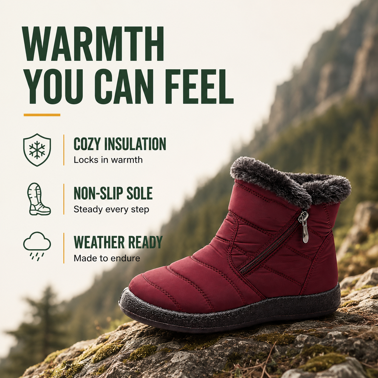 FrostTrek™ Women's Waterproof Fleece-Lined Winter Boots