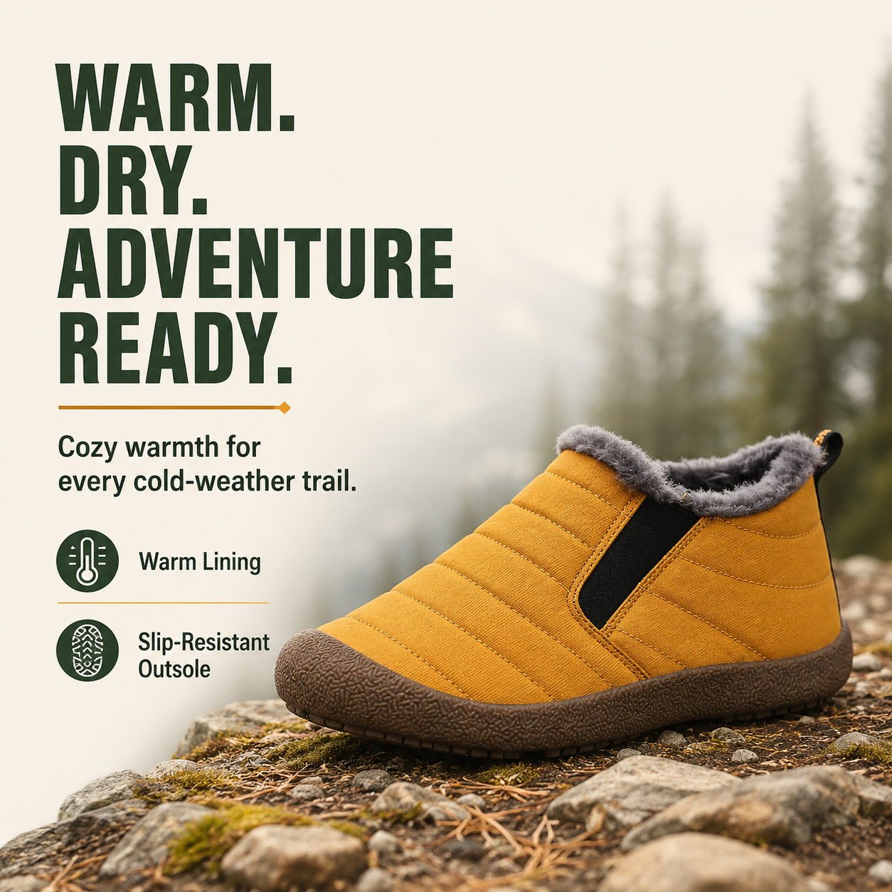 NordTherm™ Winterstiefel für Männer aus weicher Baumwolle