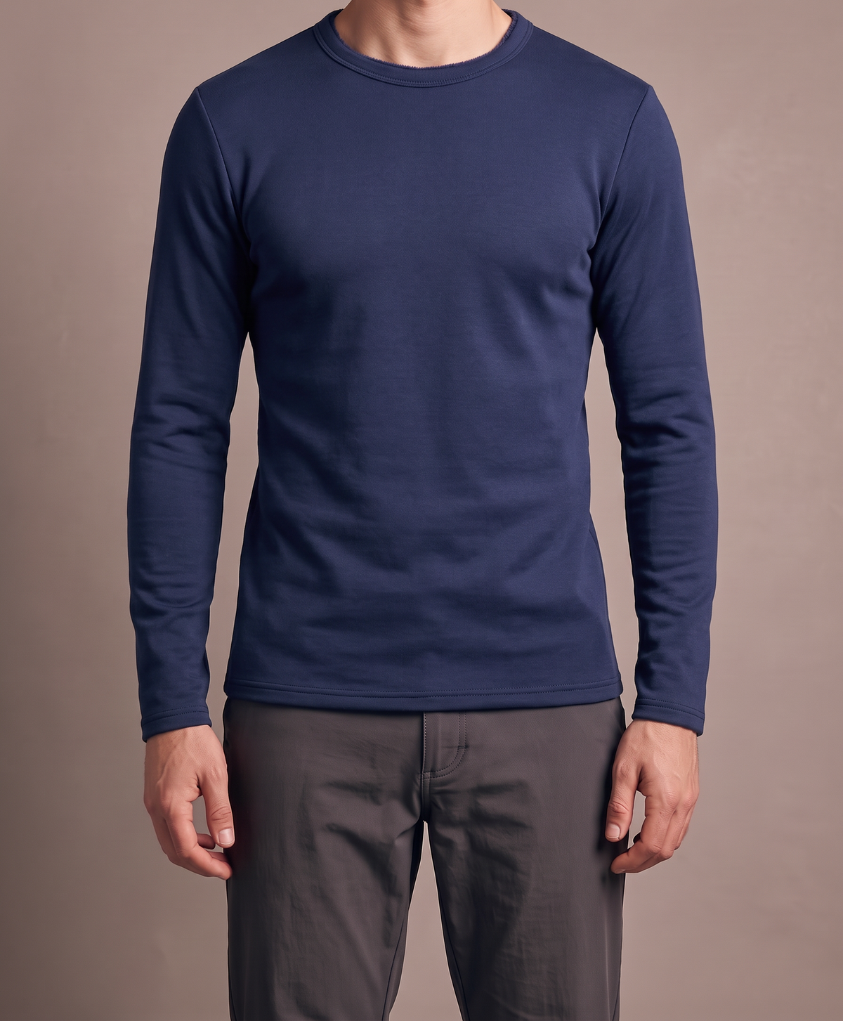 the-brushed-winter-crew Navy – Hike Adventure