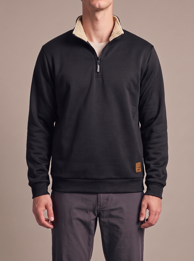 Gefütterter Half-Zip-Pullover Herren