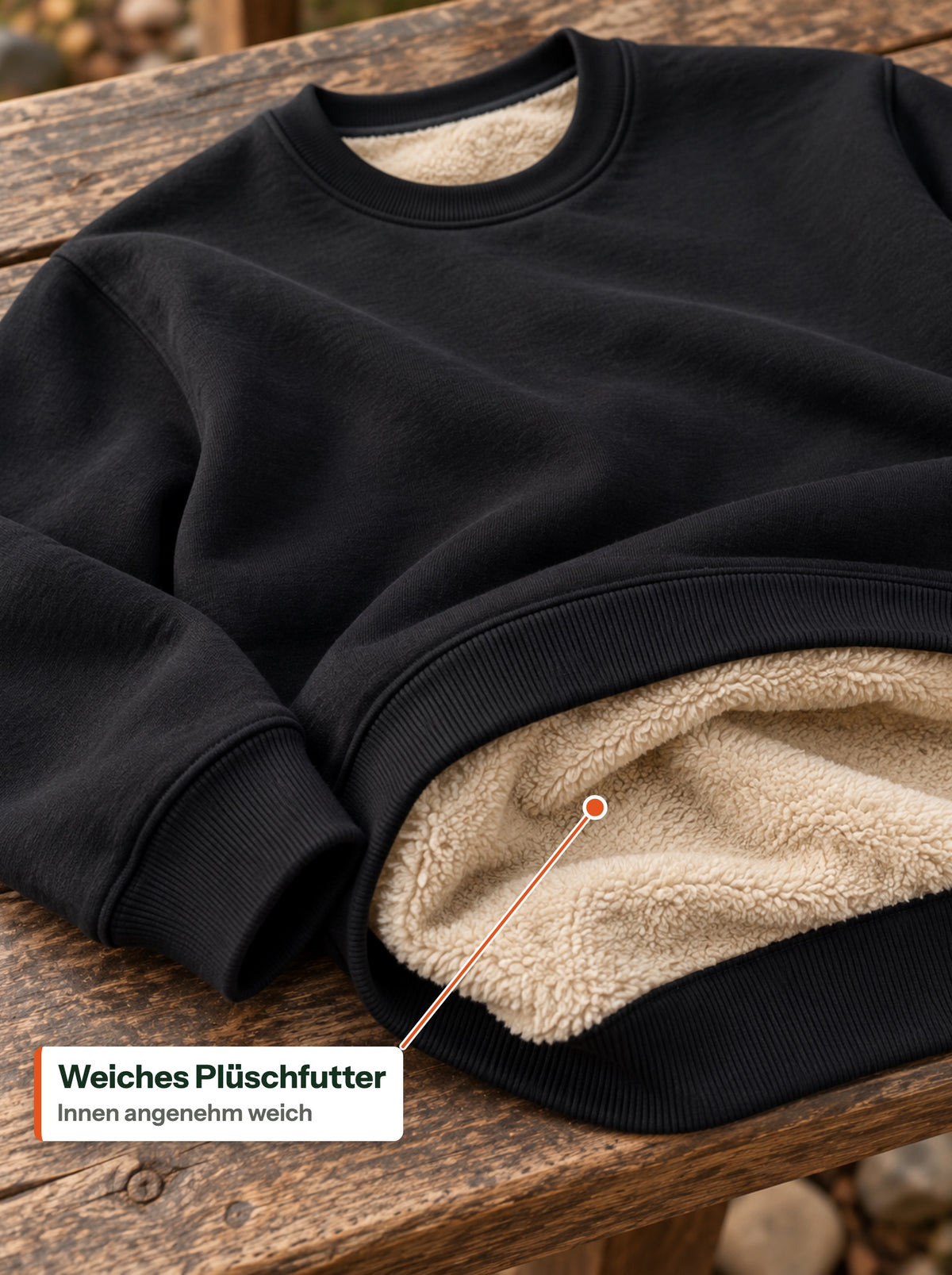 Weiches Plüschfutter — Innen angenehm weich