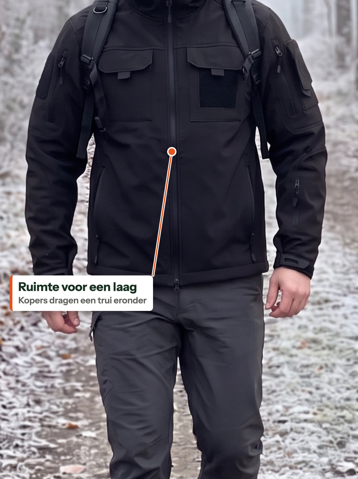 Combat Softshell buiten gedragen, ruimte voor een laag (NL label)
