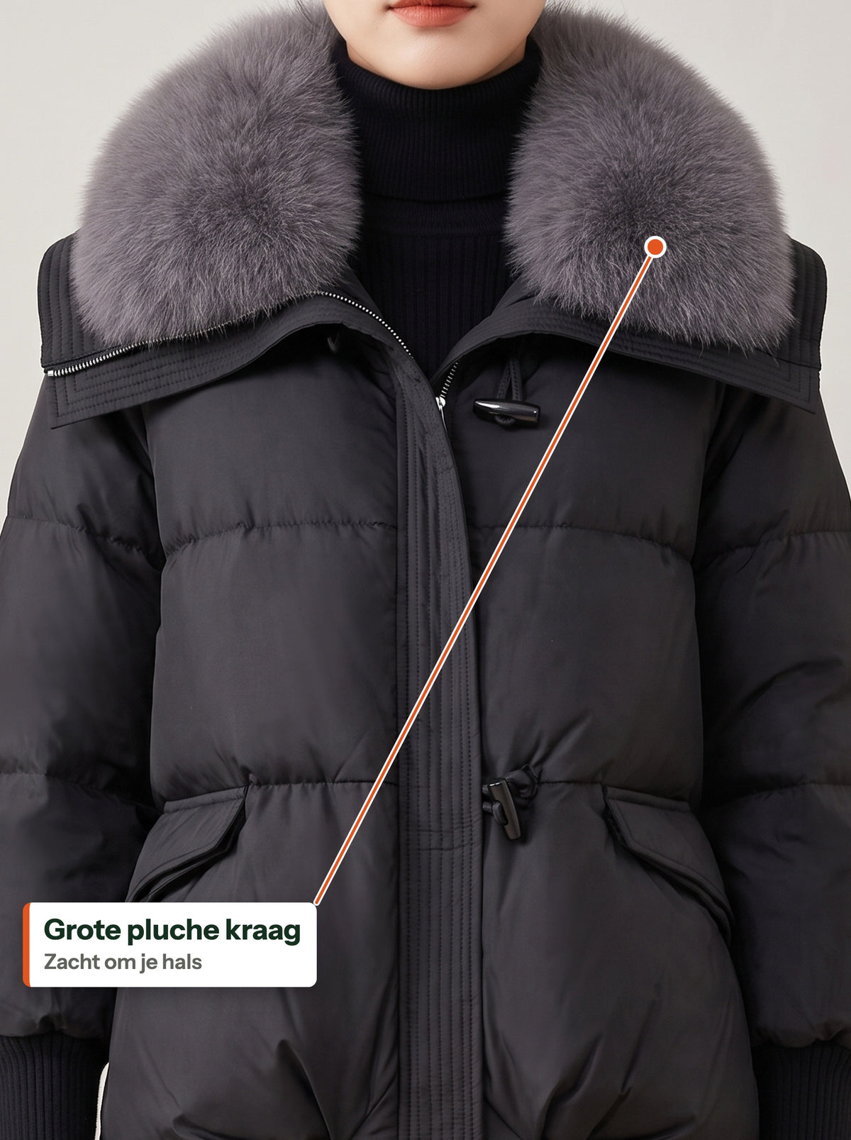 Grote pluche kraag om de hals (NL label)