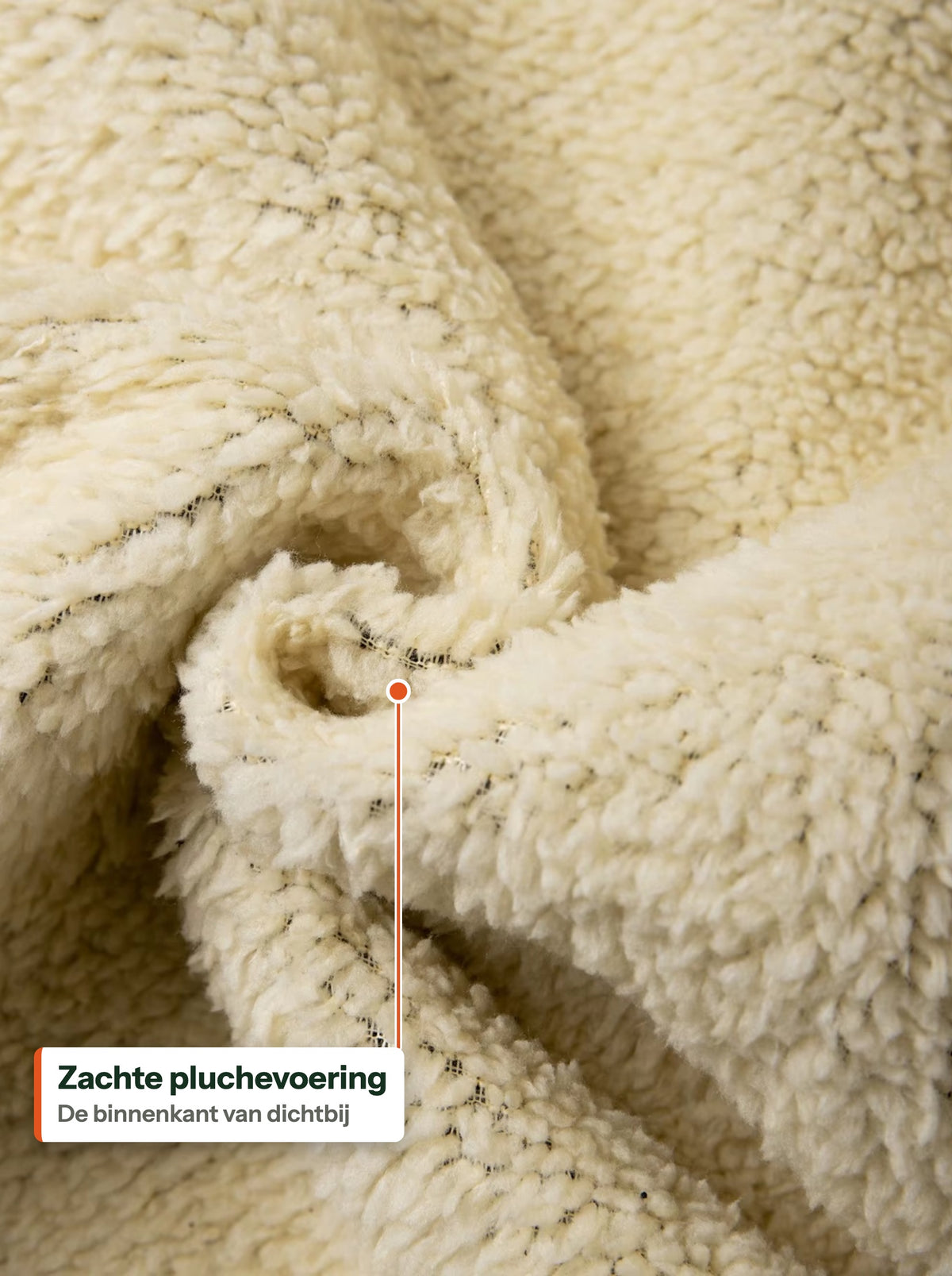 Zachte pluchevoering — De binnenkant van dichtbij