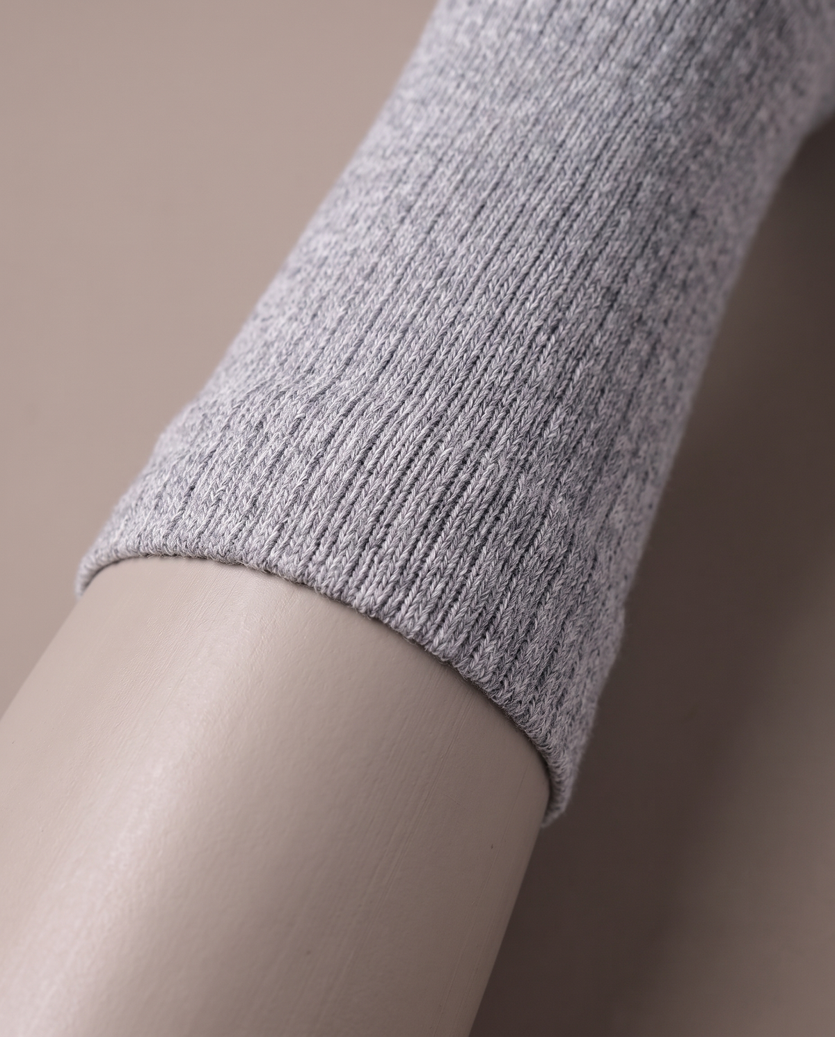 The ribbed elasticated cuff at the top of The Knee-High Sock