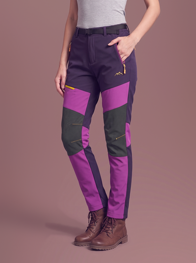 Gevoerde softshell broek dames met fleece